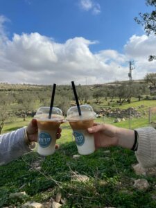 עגלת קפה קדמא סוסיא שתי כוסות