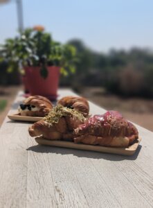 בארקה עגלת קפה תמונה של מאפים